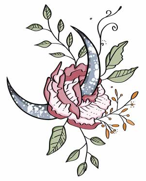 Blooming moon - Art Print