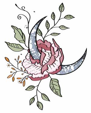 Blooming moon - Art Print