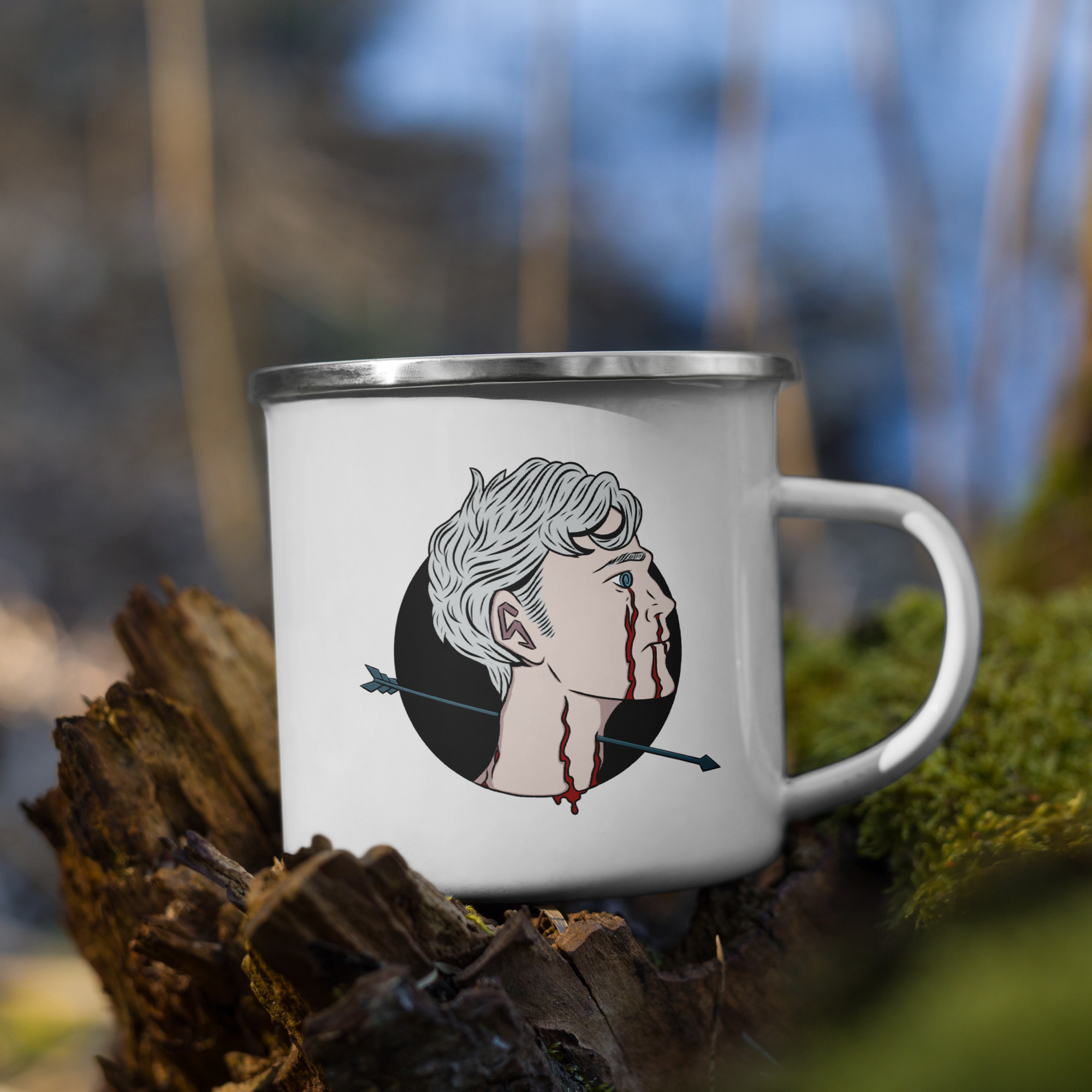 “the state of man” – Enamel Mug