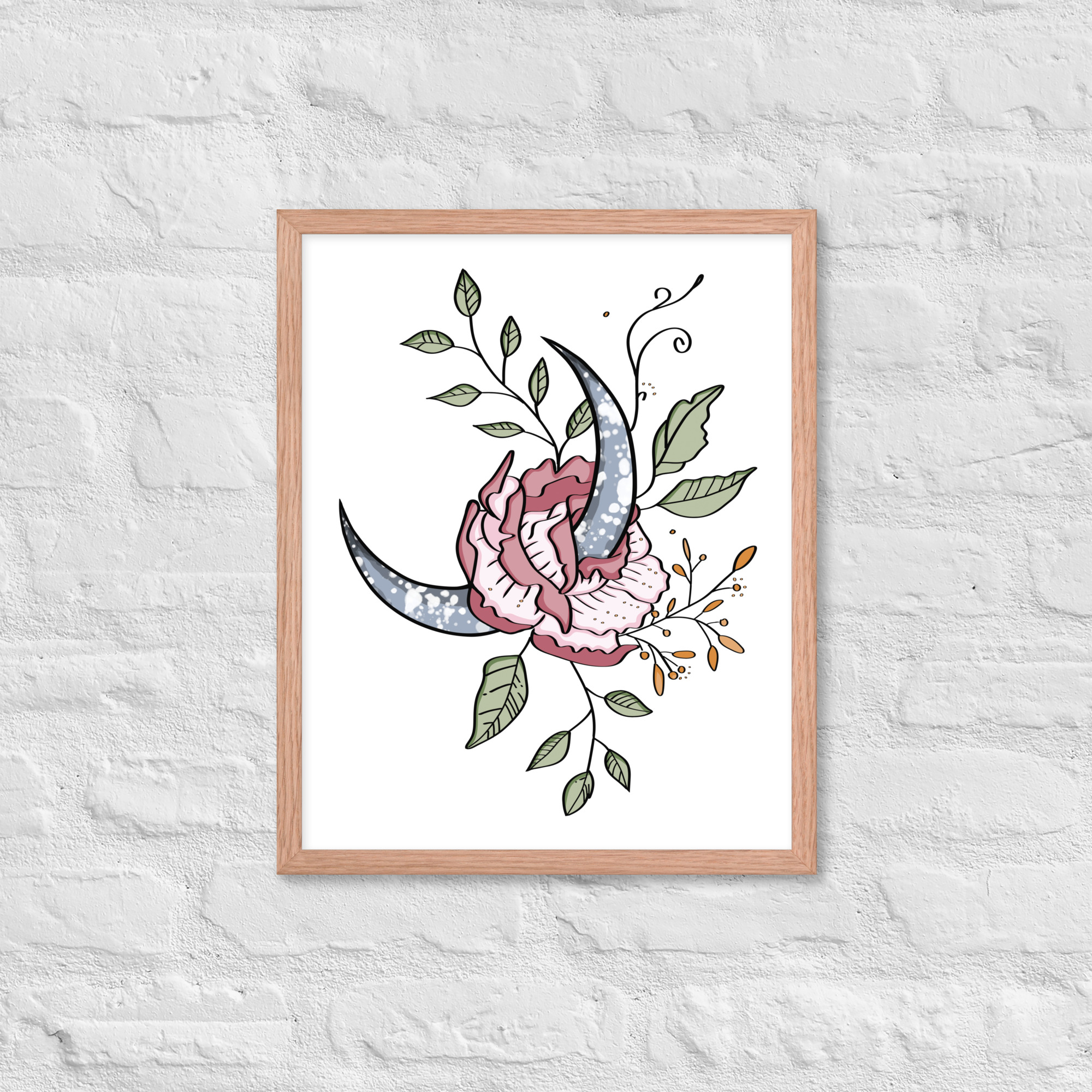 “blooming moon” – Framed poster