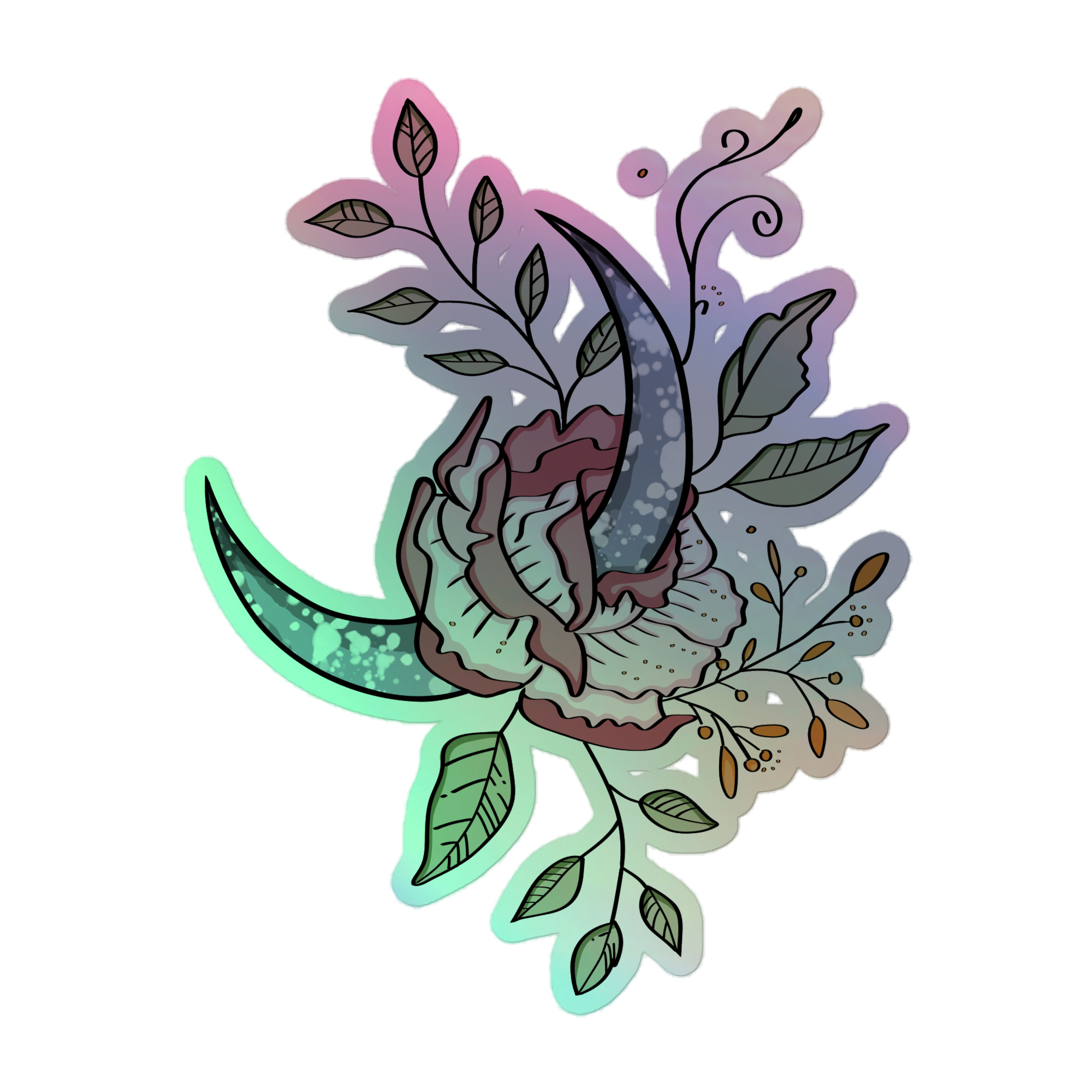 “blooming moon” – Holographic stickers