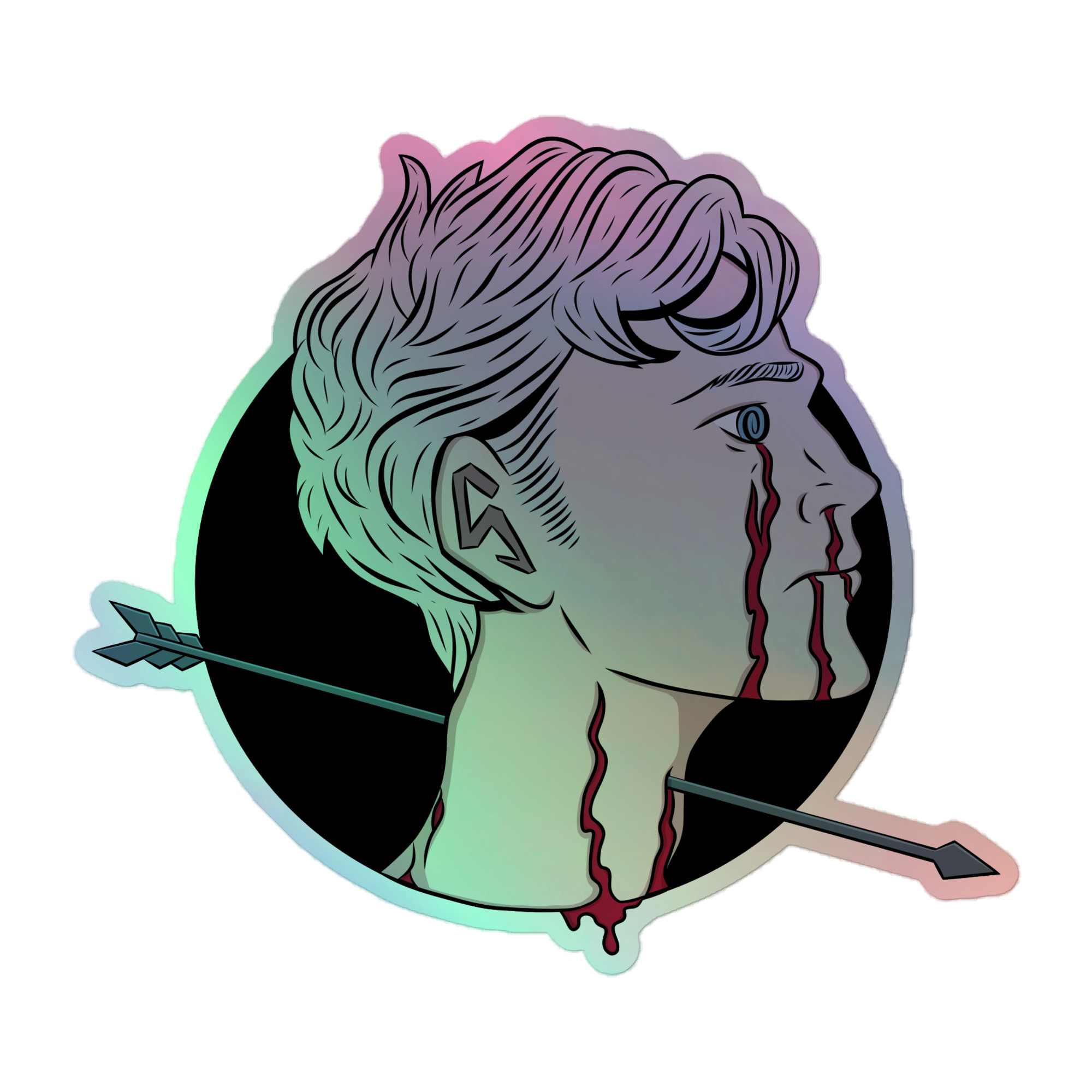 “the state of man” – Holographic stickers