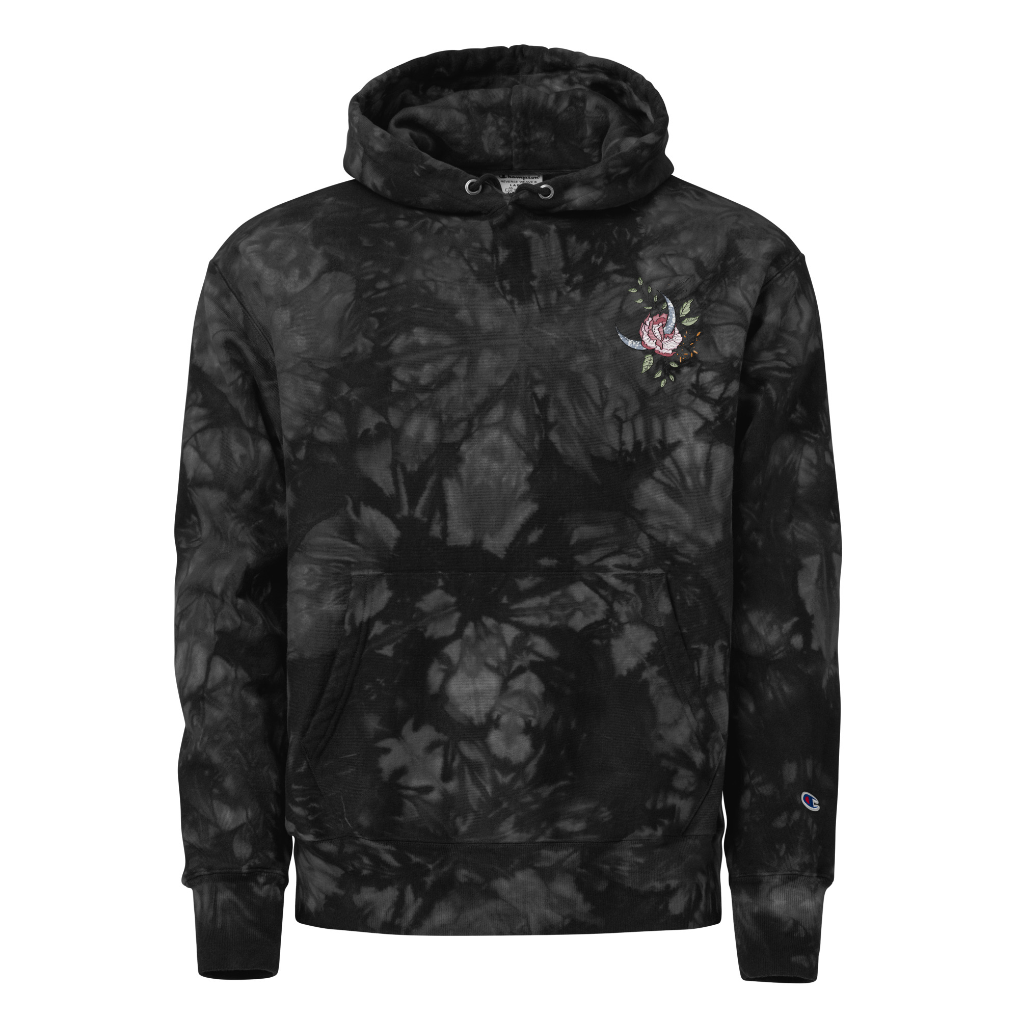 “blooming moon” – Unisex Champion tie-dye hoodie